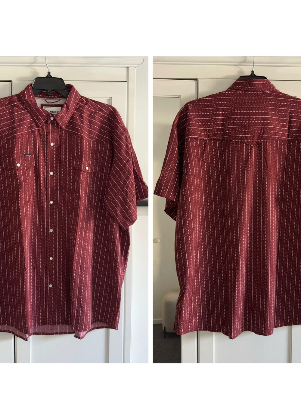 Poncho The Farmer Short Sleeve Snap Shirt Men's Size XXL Regular Fit